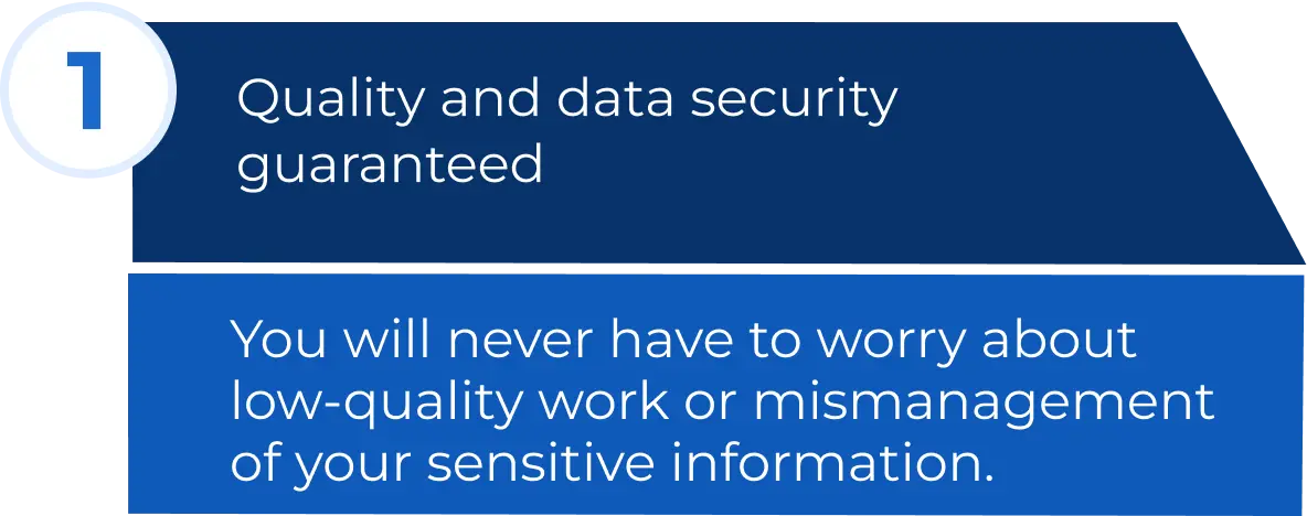 Quality and data security guaranteed